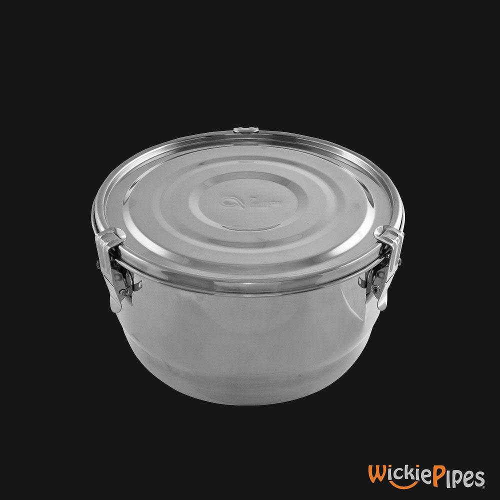 CVault - 4 Liter. Airtight Stainless Steel Storage Container closed | WickiePipes.com