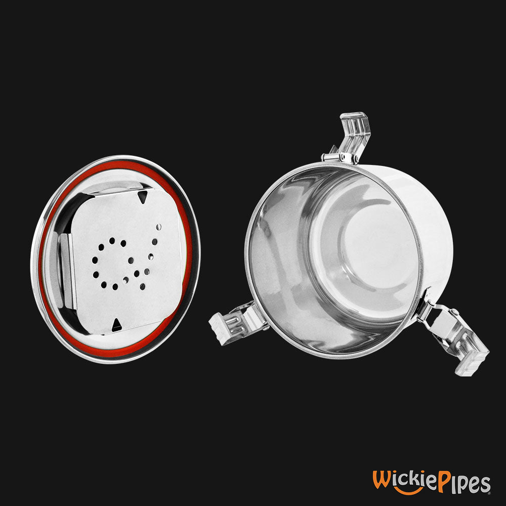 CVault - Medium 1 oz. Airtight Stainless Steel Storage Container open | WickiePipes.com