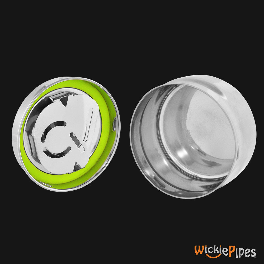 CVault - Small 0.50 oz. Airtight Stainless Steel Storage Container open | WickiePipes.com