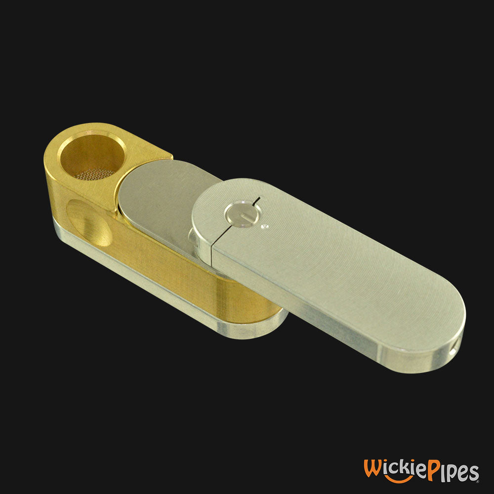 High Tech Pipes - METRO Brass Hand Pipe mouthpiece | WickiePipes.com