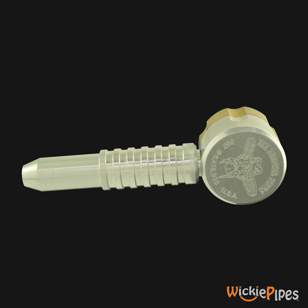 High Tech Pipes - Six Shooter Hand Pipe back | WickiePipes.com