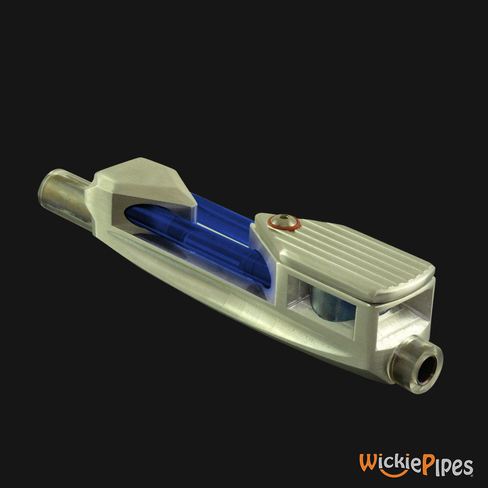 Mori Design - Raydiator Titanium Hand Pipe Blue carb | WickiePipes.com