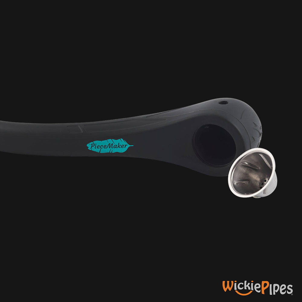 PieceMaker Konjurer Abyss Black 12-Inch Silicone Gandalf Pipe Bowl Off | WickiePIpes.com