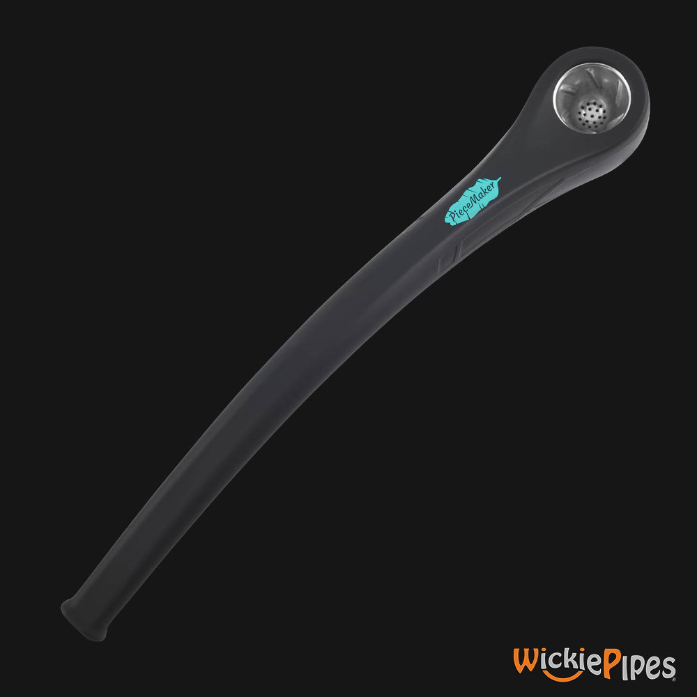 PieceMaker Konjurer Abyss Black 12-Inch Silicone Gandalf Pipe Screened Bowl | WickiePipes.com