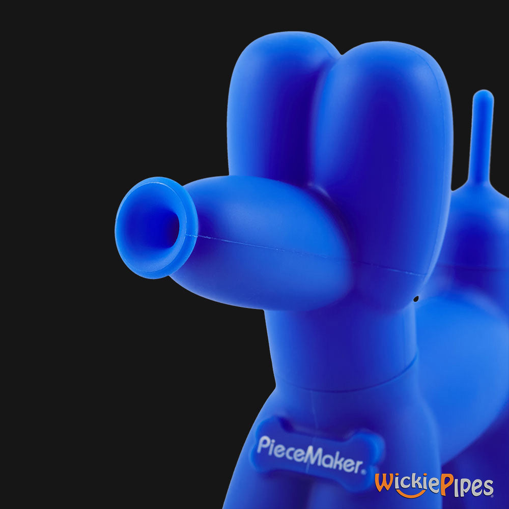 PieceMaker K9 Ingvar Blue 7-Inch Mini Dog Silicone Water Pipe Mouthpiece | WickiePipes.com