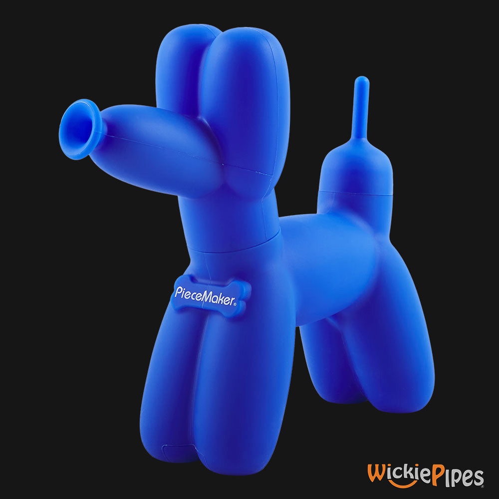 PieceMaker K9 Ingvar Blue 7-Inch Mini Dog Silicone Water Pipe | WickiePipes.com