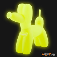 Thumbnail for PieceMaker K9 Kamprad Yellow Glow-In-The-Dark 7-Inch Dog Silicone Water Pipe | WickiePipes.com