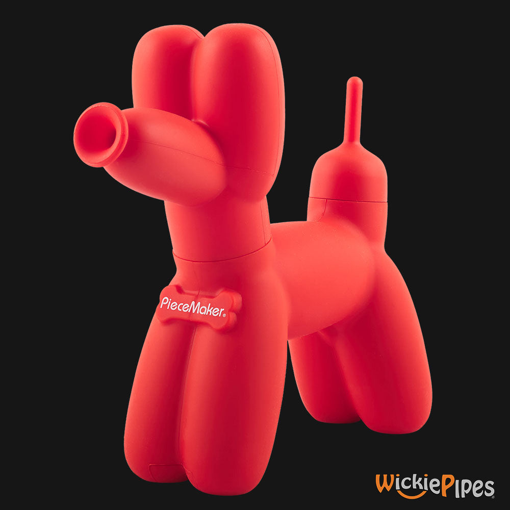 PieceMaker K9 Kola Red 7-Inch Mini Dog Silicone Water Pipe | WickiePipes.com