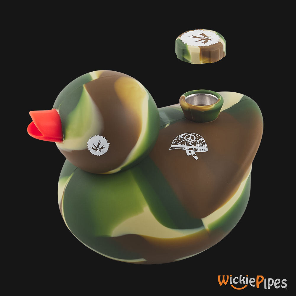 PieceMaker Kwak Kamo 4-Inch Mini Duck Silicone Water Pipe Cap Off Bowl | WickiePipes.com