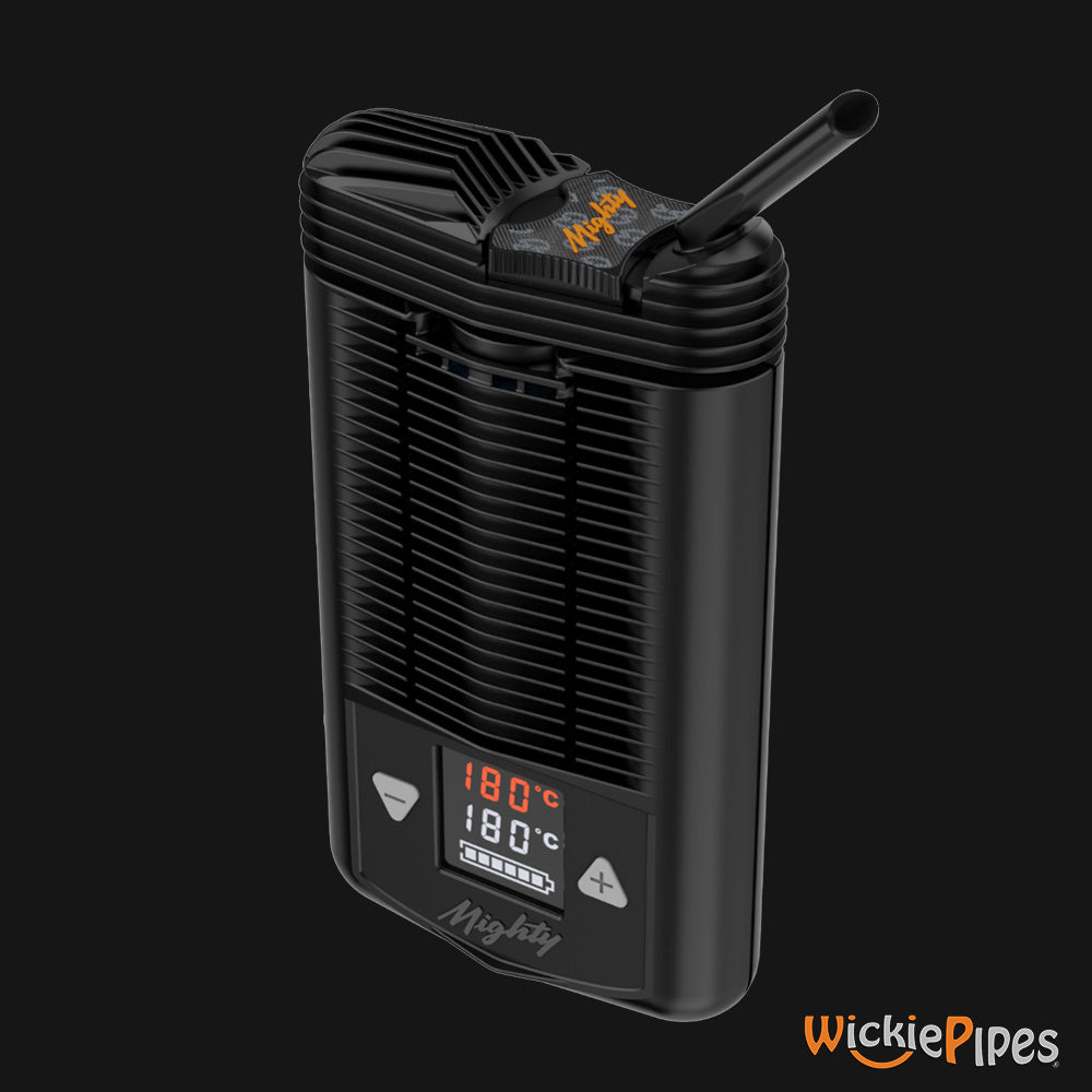 Storz & Bickel - MIGHTY Vaporizer Digital Screen Buttons Open Mouthpiece | WickiePipes.com