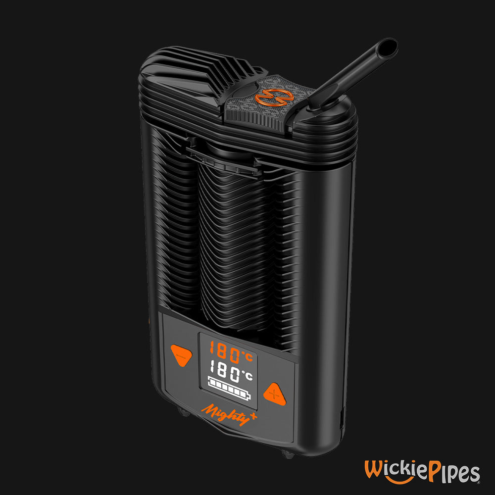 Storz & Bickel - MIGHTY+ Vaporizer Digital Screen Buttons Open Mouthpiece | WickiePipes.com