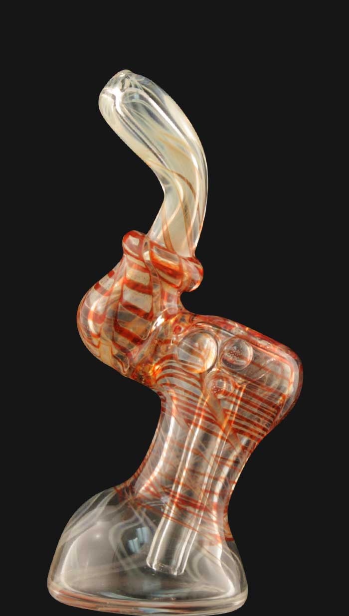 The Raked Sidecar Fumed Sidecar Bubbler Pipe (Various Colors)