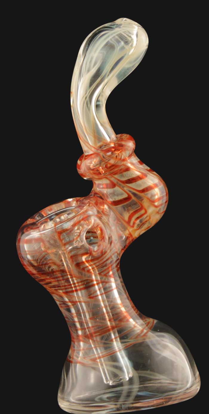 Fumed Sherlock Glass Pipe - 8.5-inch Handblown Borosilicate Pipe